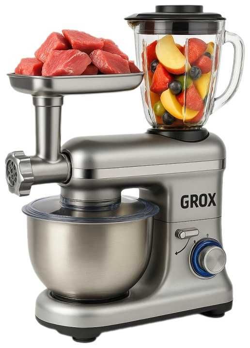 Кухонные комбайны Grox SM-1519BM серебристый