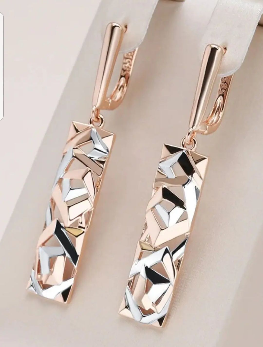 Серьги позолоченные