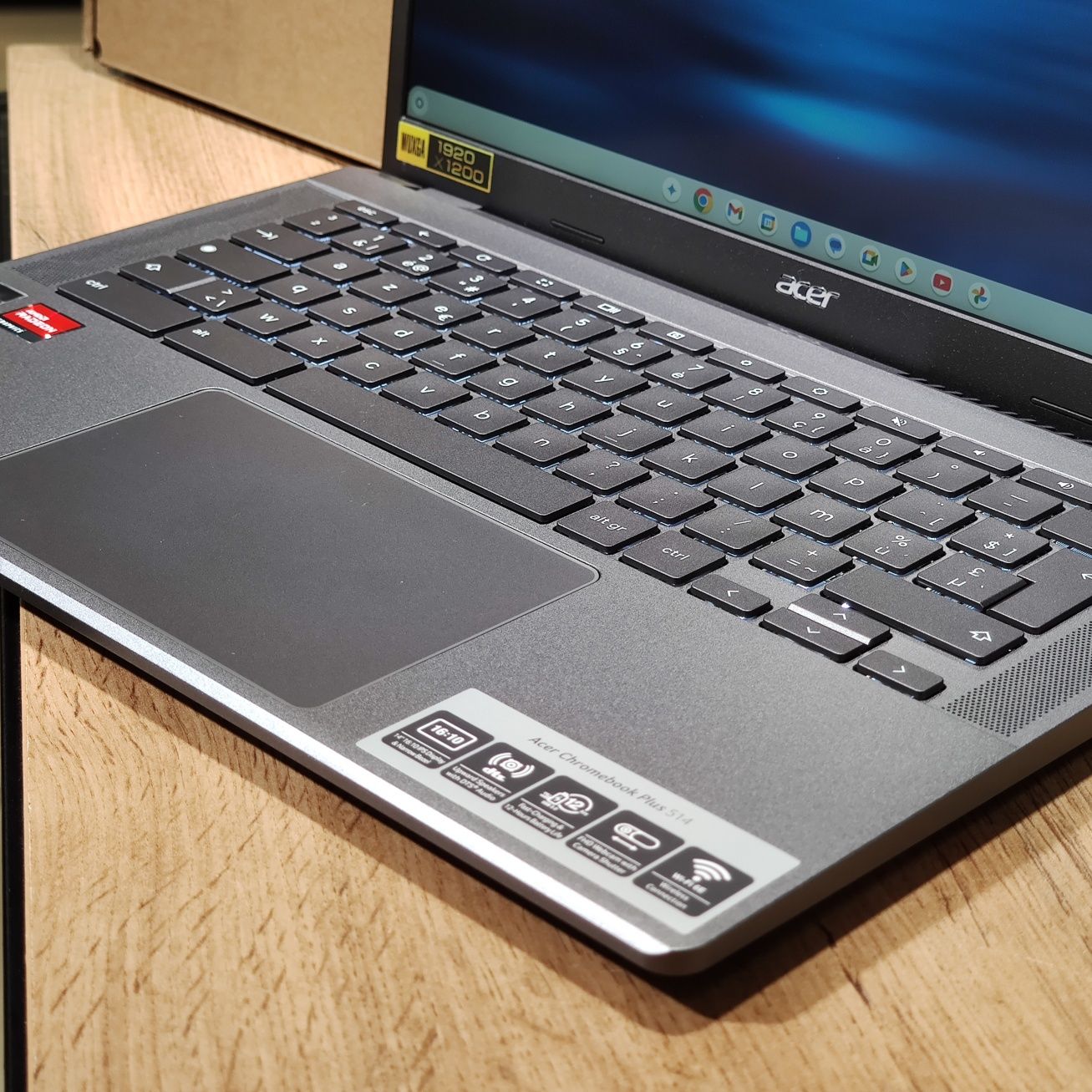 Ноутбук Acer Chromebook plus, AMD Ryzen 5/8GB/SSD128GB, 9607/A10