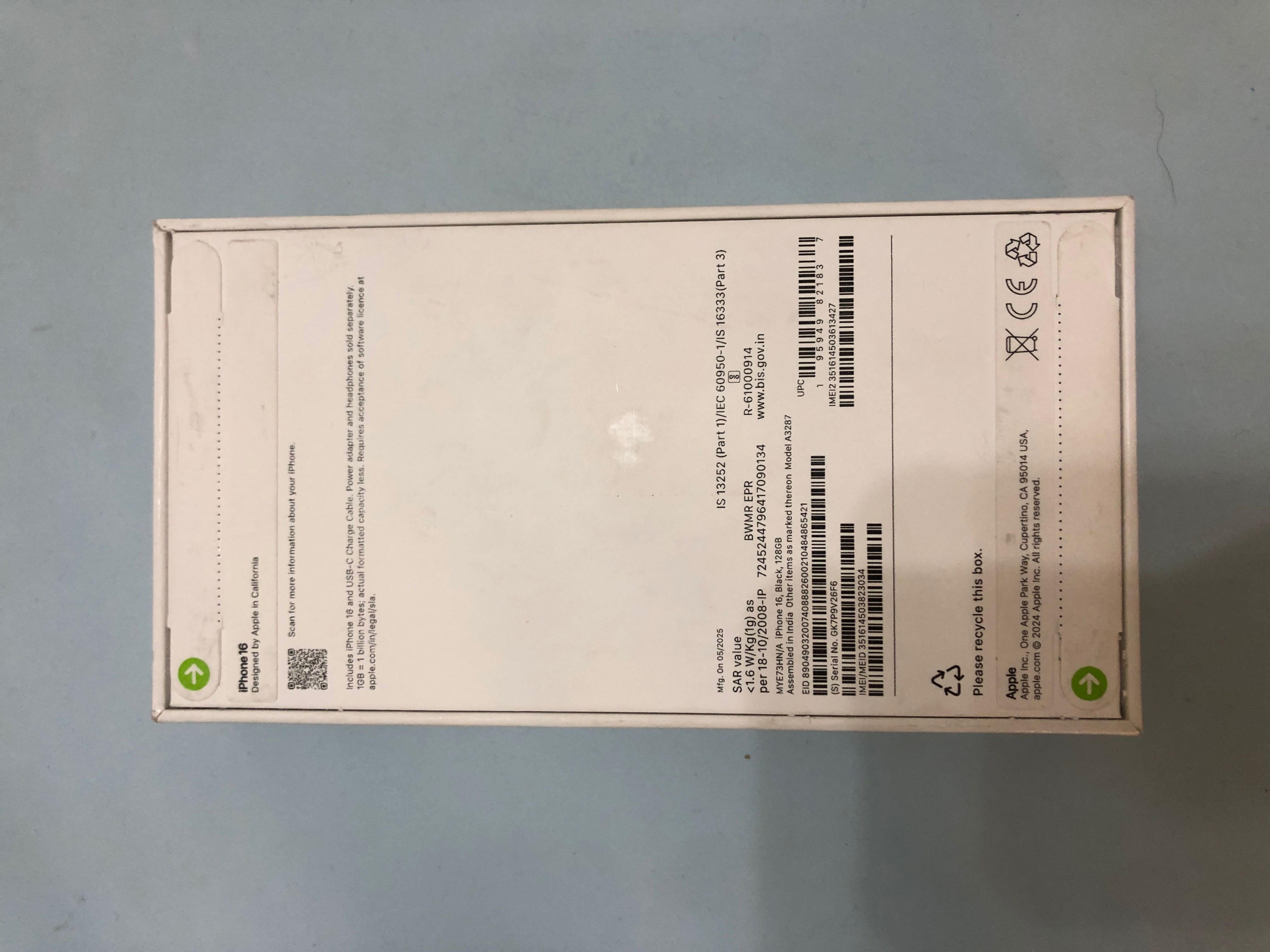 iPhone 16, 128 Gb, черный , новый