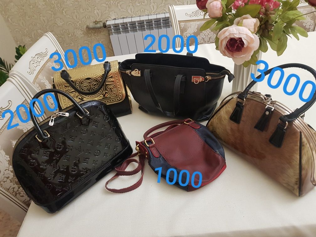 Сумки в хорошем состоянии по 1000, 2000, 3000₸
