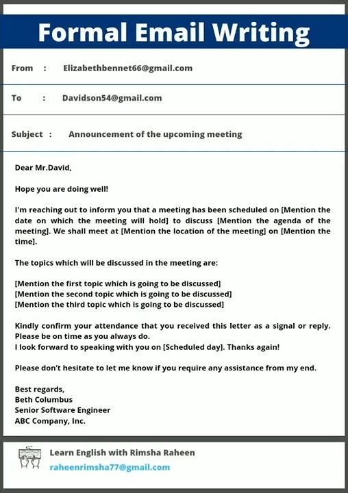 Научу писать официальные emails и письма на английском