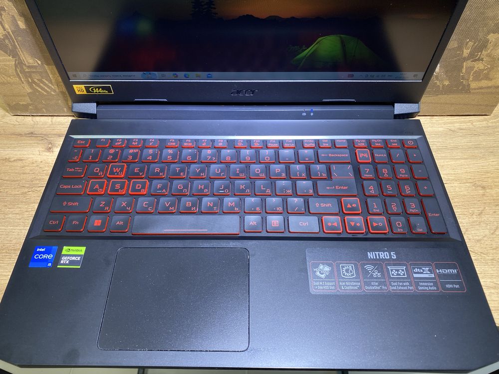 Ноутбук Acer Nitro 5, Core i5-11400H/16GB/SSD512GB/RTX3050, 10416/A10