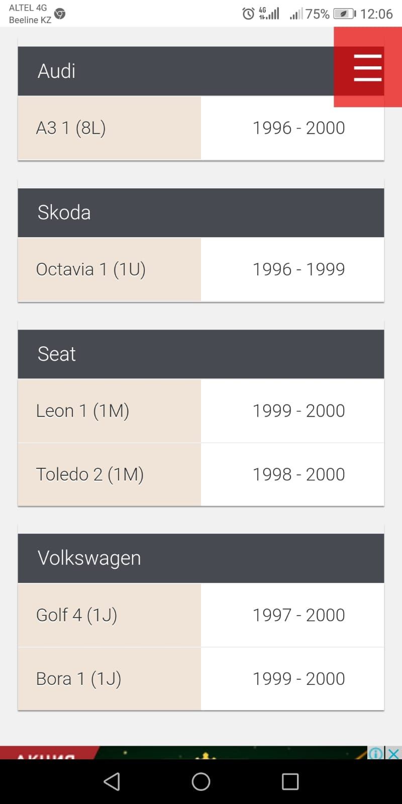 Двигатель VW,Шкода 1.8л 20клап. AGN