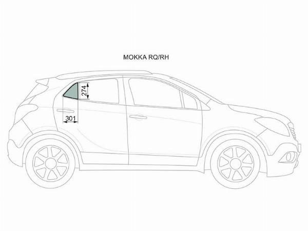 Стекло форточки (уголок) задней правой двери  Buick Encore