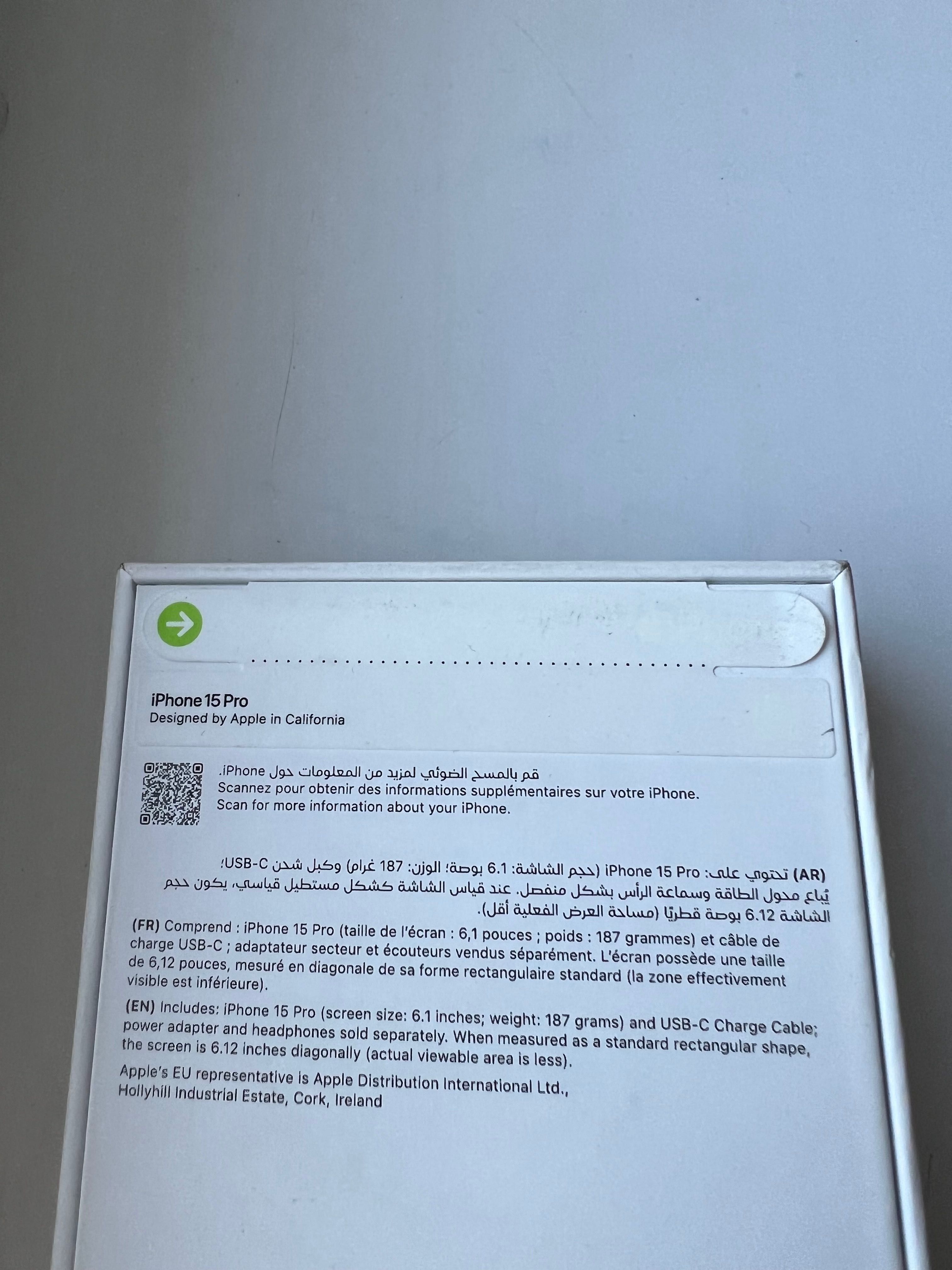 iPhone 15 Pro 128GB с гарантией на год новый в коробке