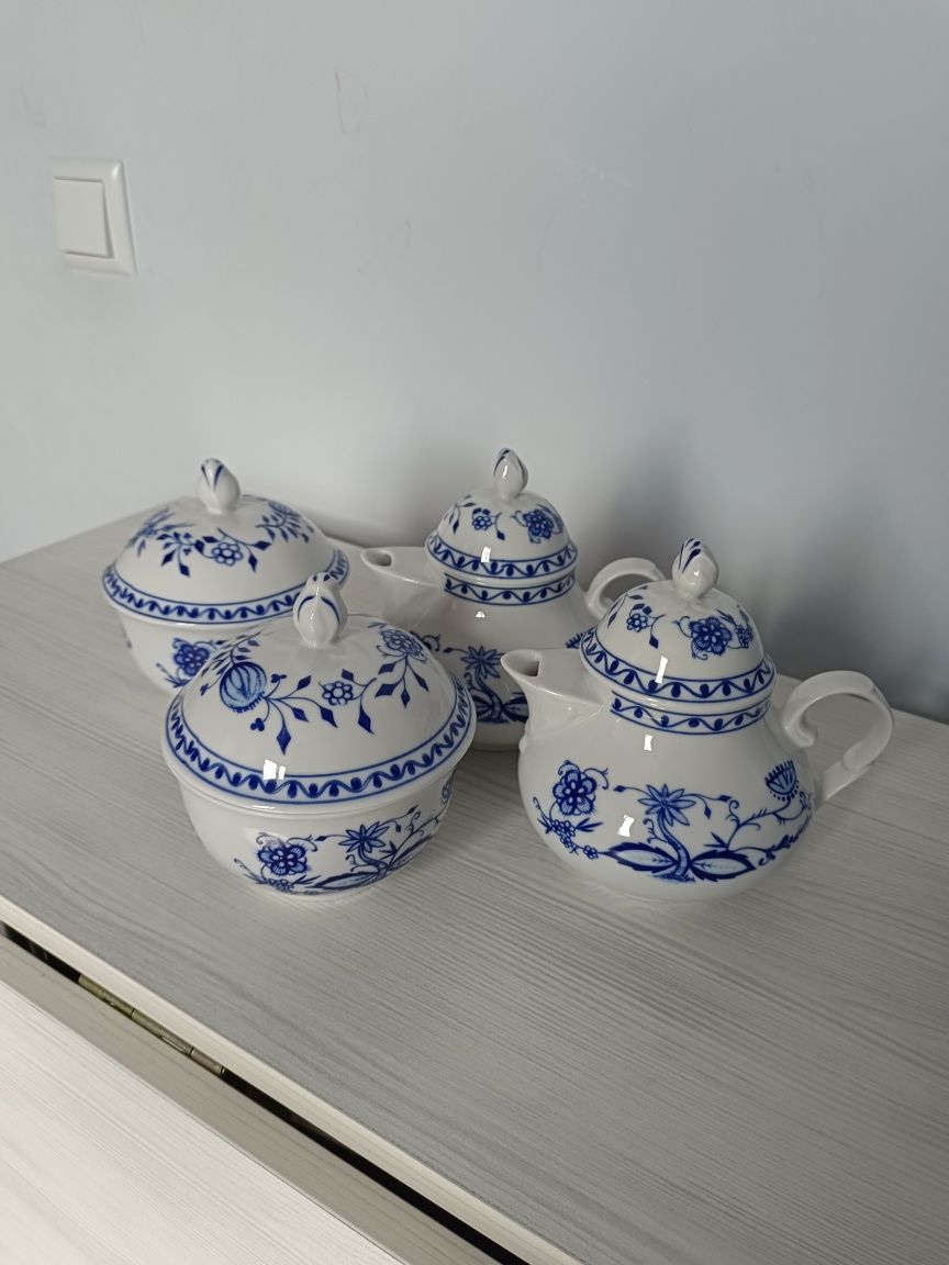 Чайник Синий лук Сахариница СССР советский сервиз