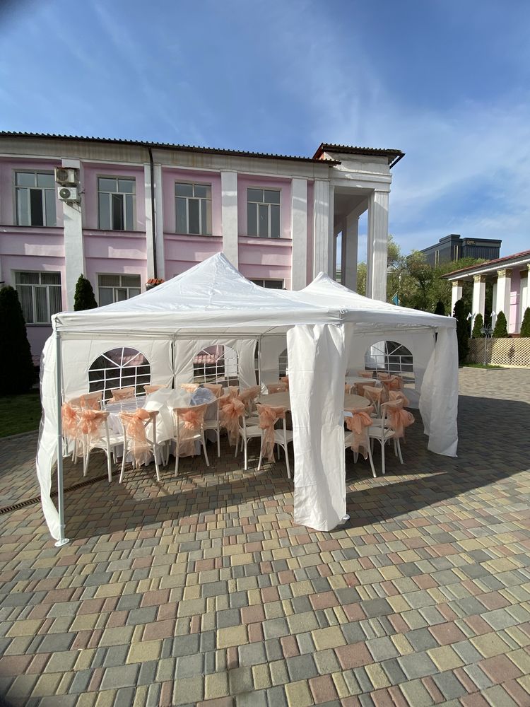 Аренда шатров, палатки, юрты, столы, стулья, посуда, газон