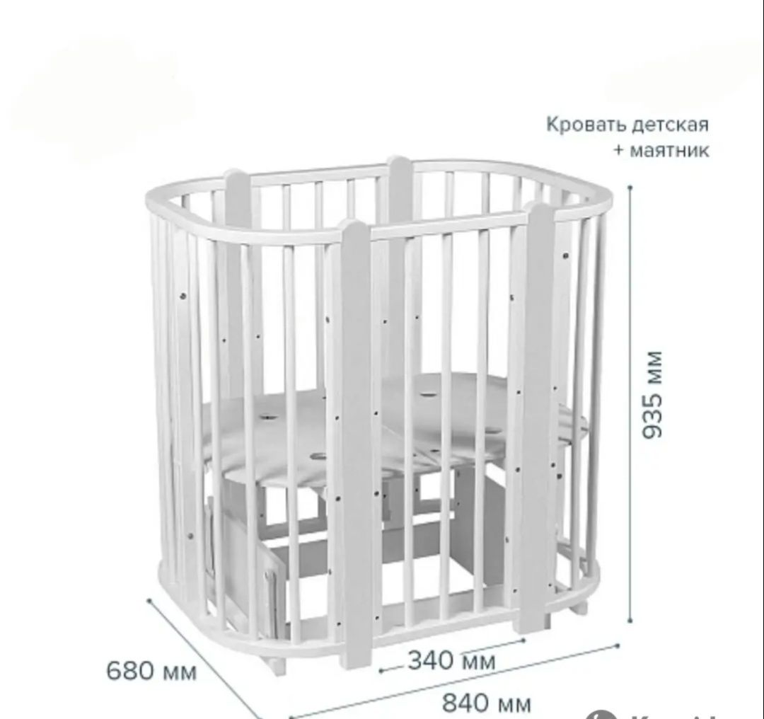 Детская кроватка манеж трансформер Pituso Asti