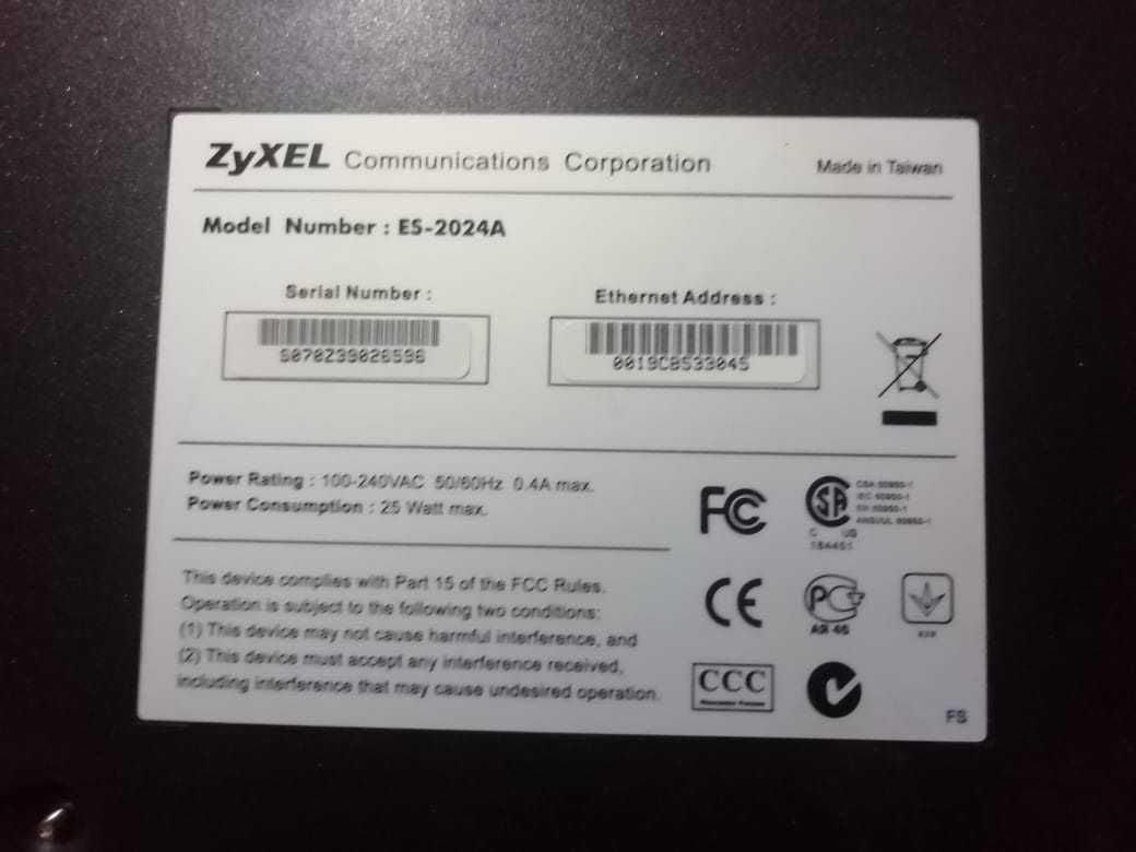 Продам коммутатор ZyXEL