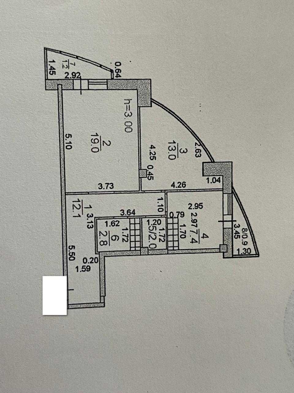 2-комнатной квартиры, 58 м², ул. Дюсембекова, дом 83/1