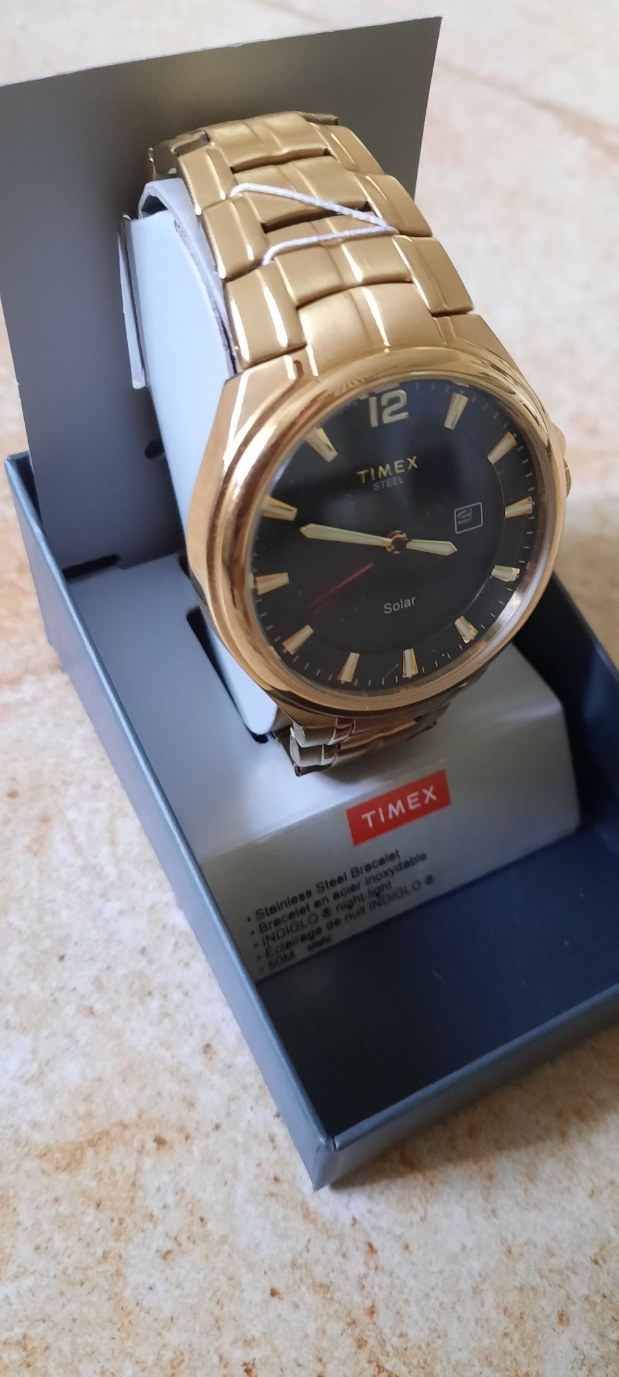 Вечные часы Timex solar gold