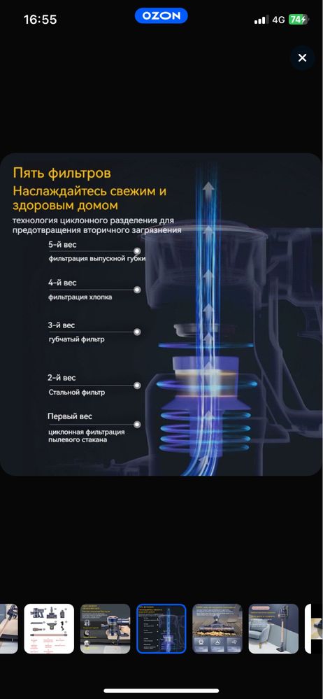 Продам вертикальный пылесос Hair HZ-G7B