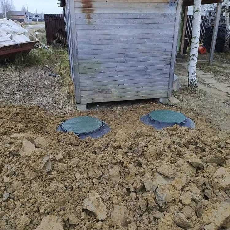 Септики без запаха с заводом в дом, укладка трубы, Быстро, Качественно