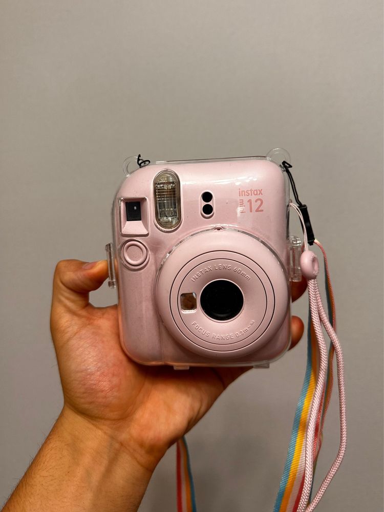 полароид fujifilm instax mini 12 розовый+пленка
