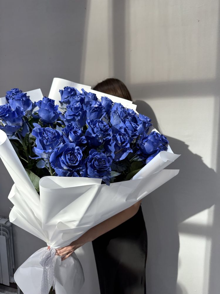 Золотые Розы , Синие  розы, 101 Роза ! Доставка!