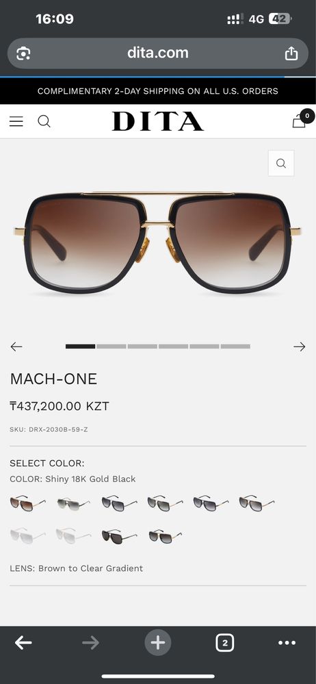 Очки брендовые Dita mach one