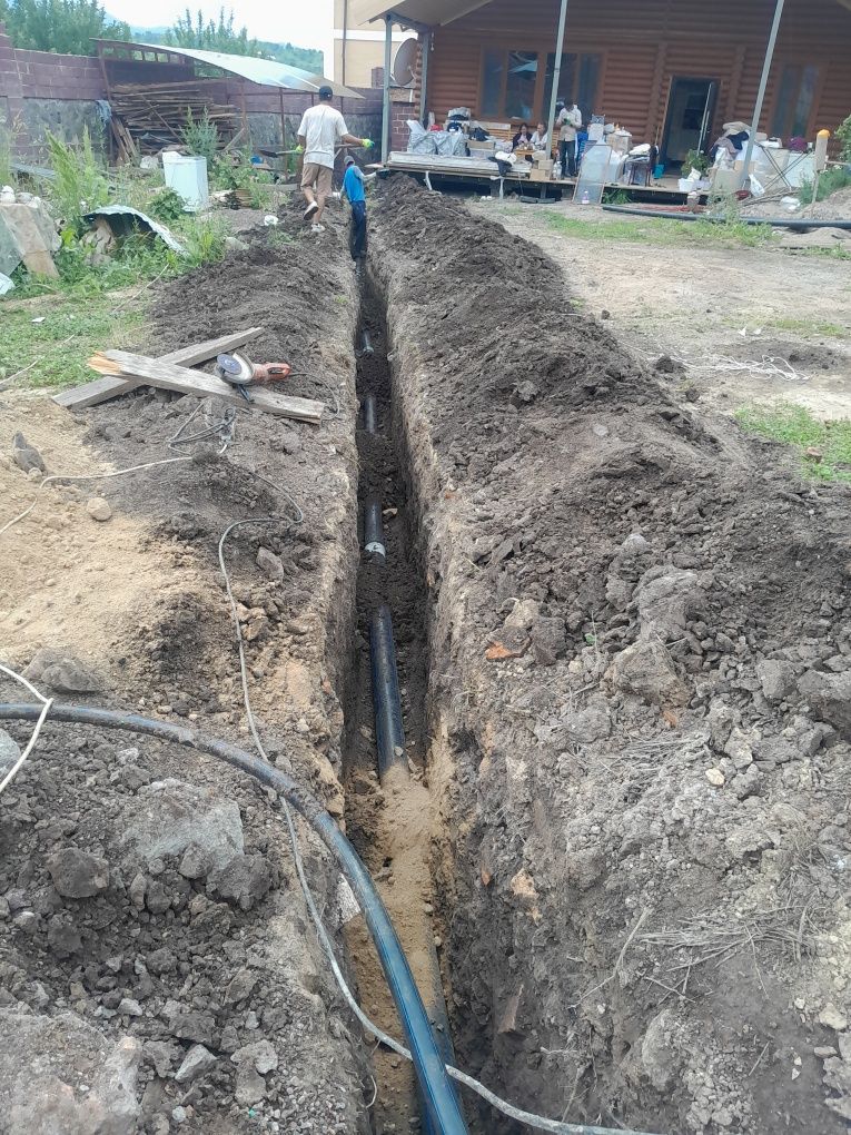Канализация и водопровода любой сложности установка жб кольца внутренн