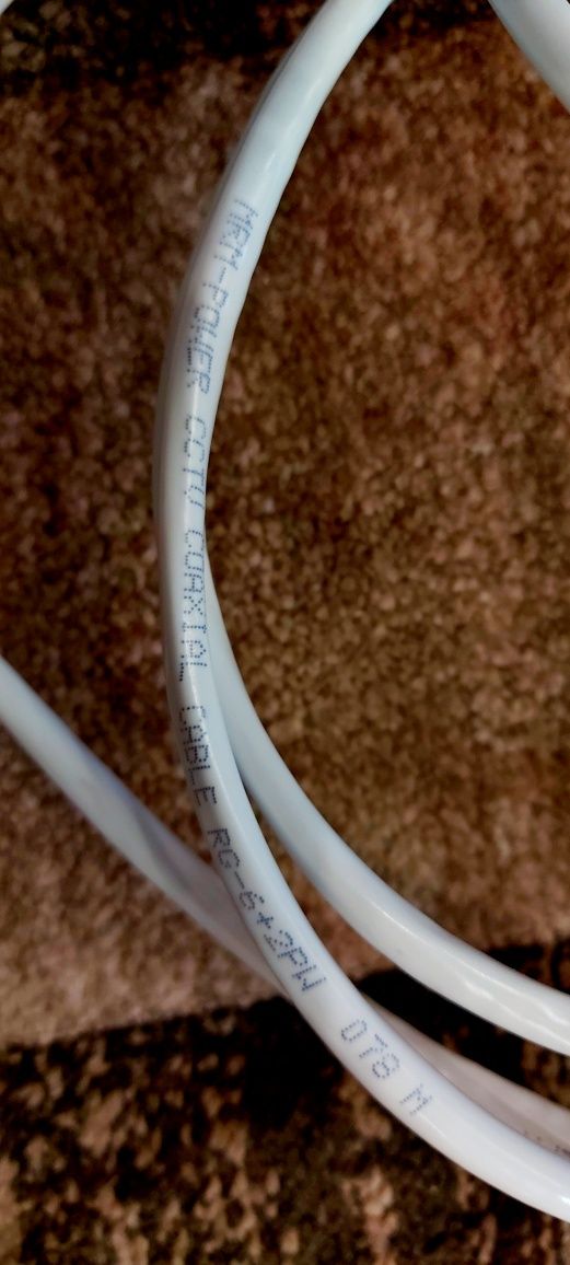 Кабель антенный, коаксиальный, видеонаблюдения RG-6. Новый.