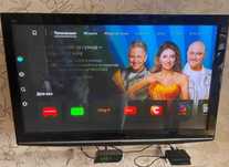 ТВ Elenberg есть Wi-Fi, YouTube, фильмы. Диагональ 71.1 см + кронштейн