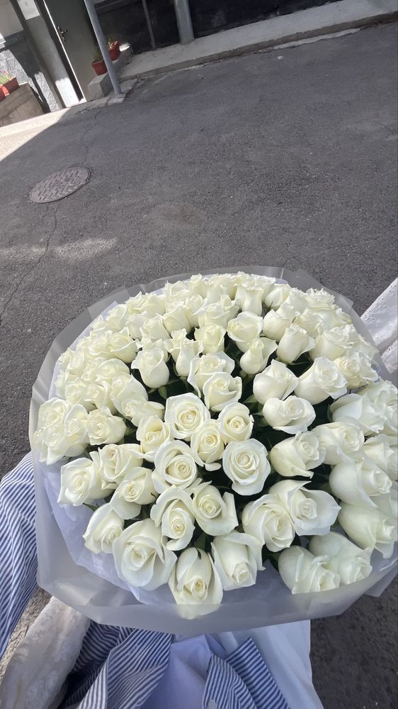 Продам 101 белых роз