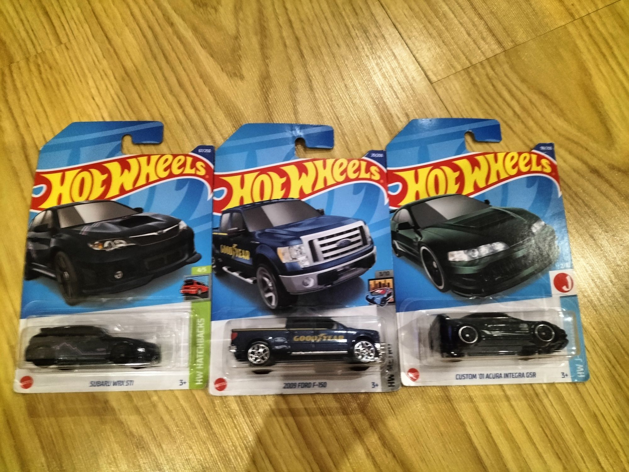 Hot wheels- Custom 01 acura integra gsr,2009Ford f-150, Subaru WRX STI