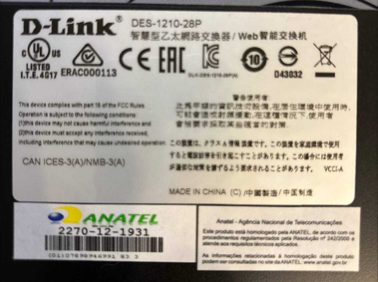 Продам POE коммутаторы Dlink DES 1210-28P