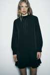 Черное повседневное платье ZARA