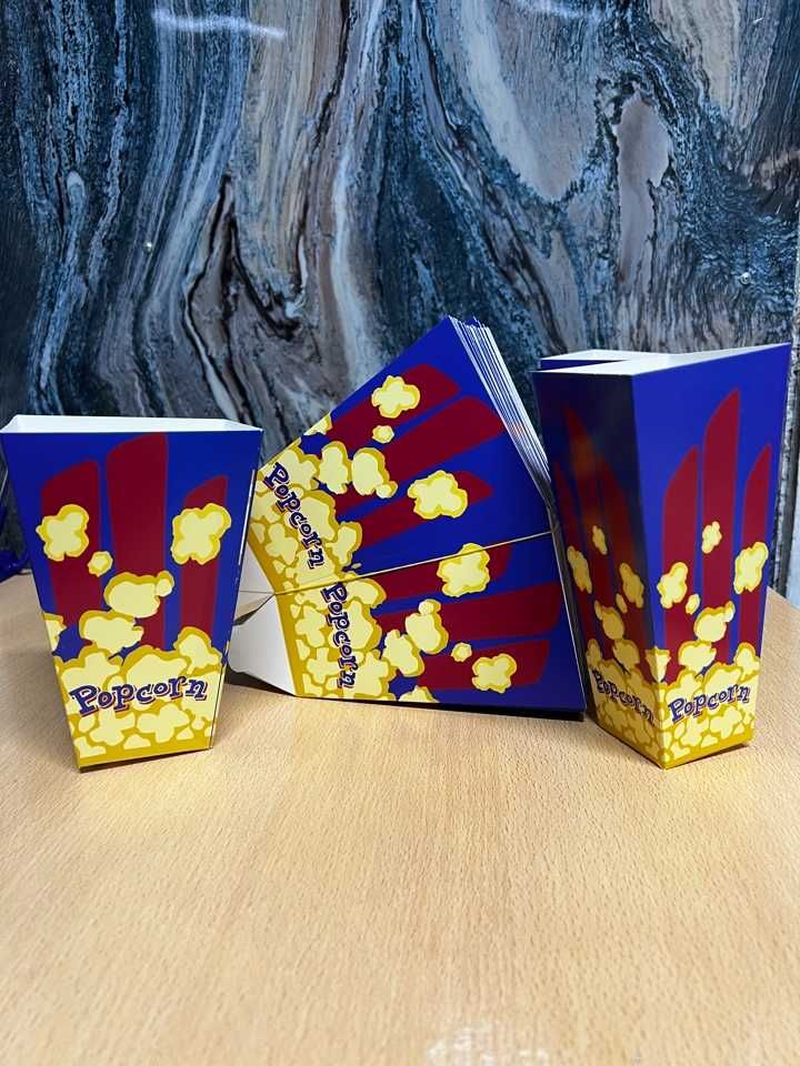 Стаканы для попкорна квадратные
