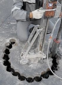 Алмазное бурение мокрге и сухое