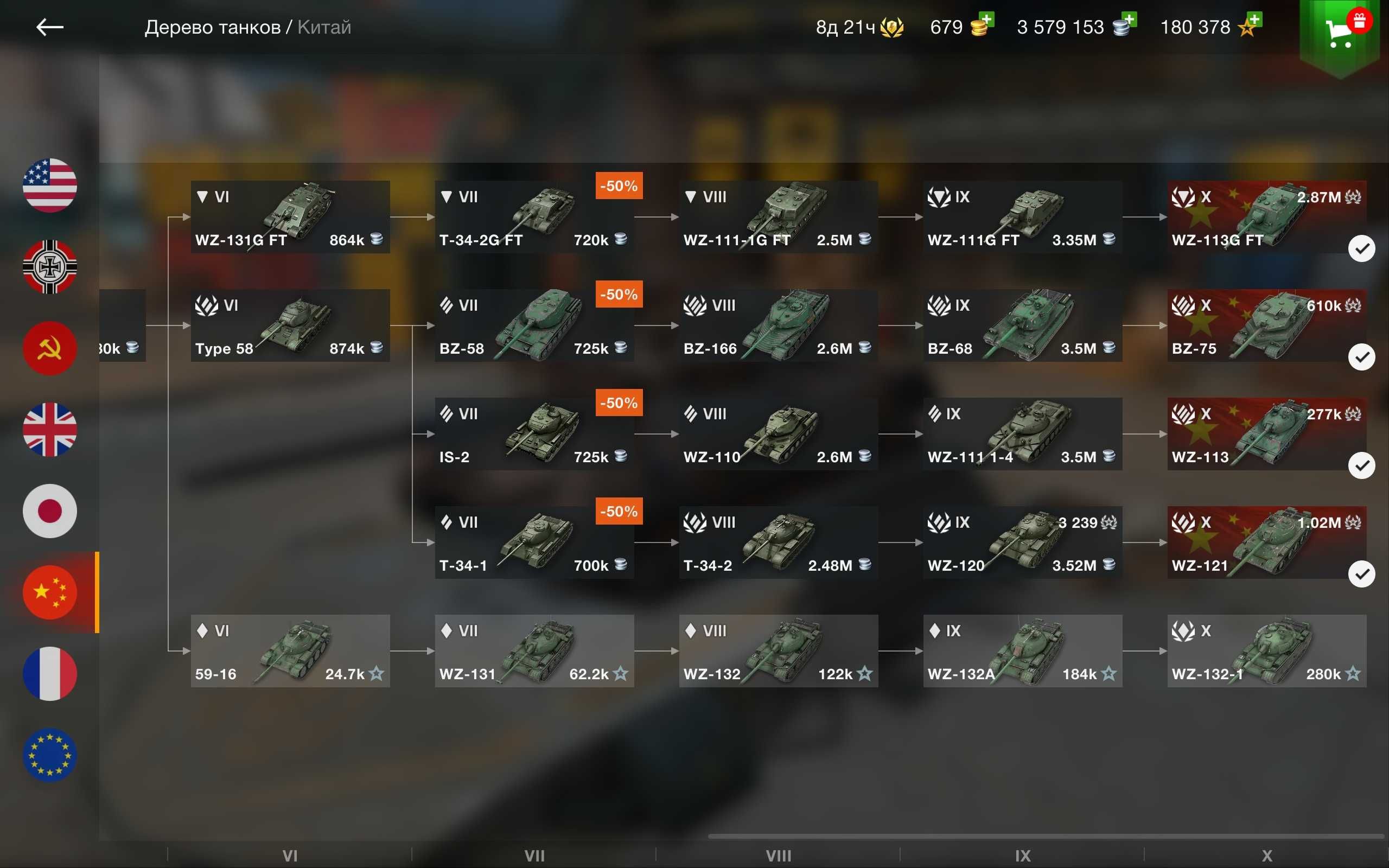 Продам аккаунт WOT BLITZ