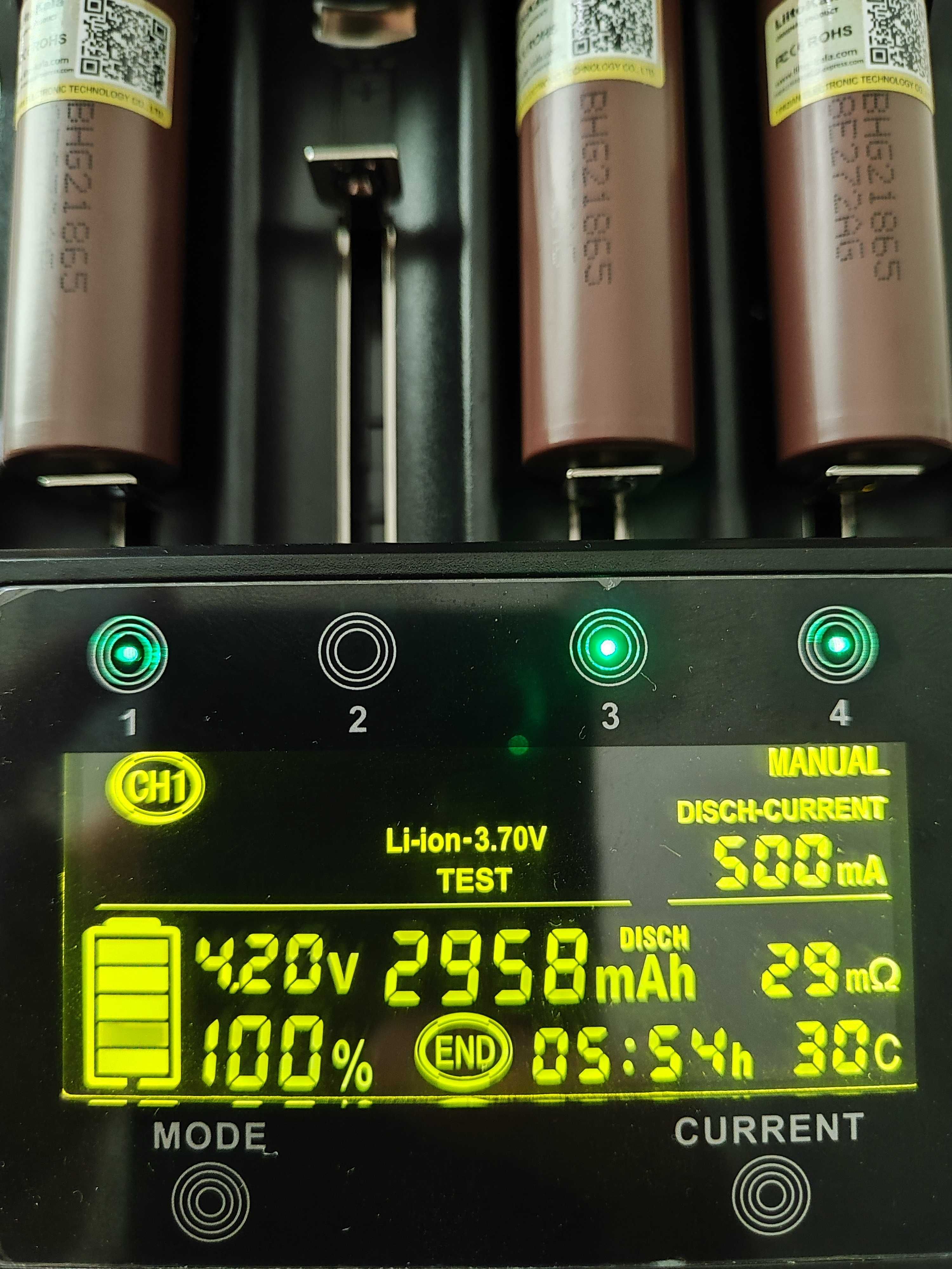 Высокотоковые аккумуляторы 18650 Li-ion Liitokala HG2 3000mAh