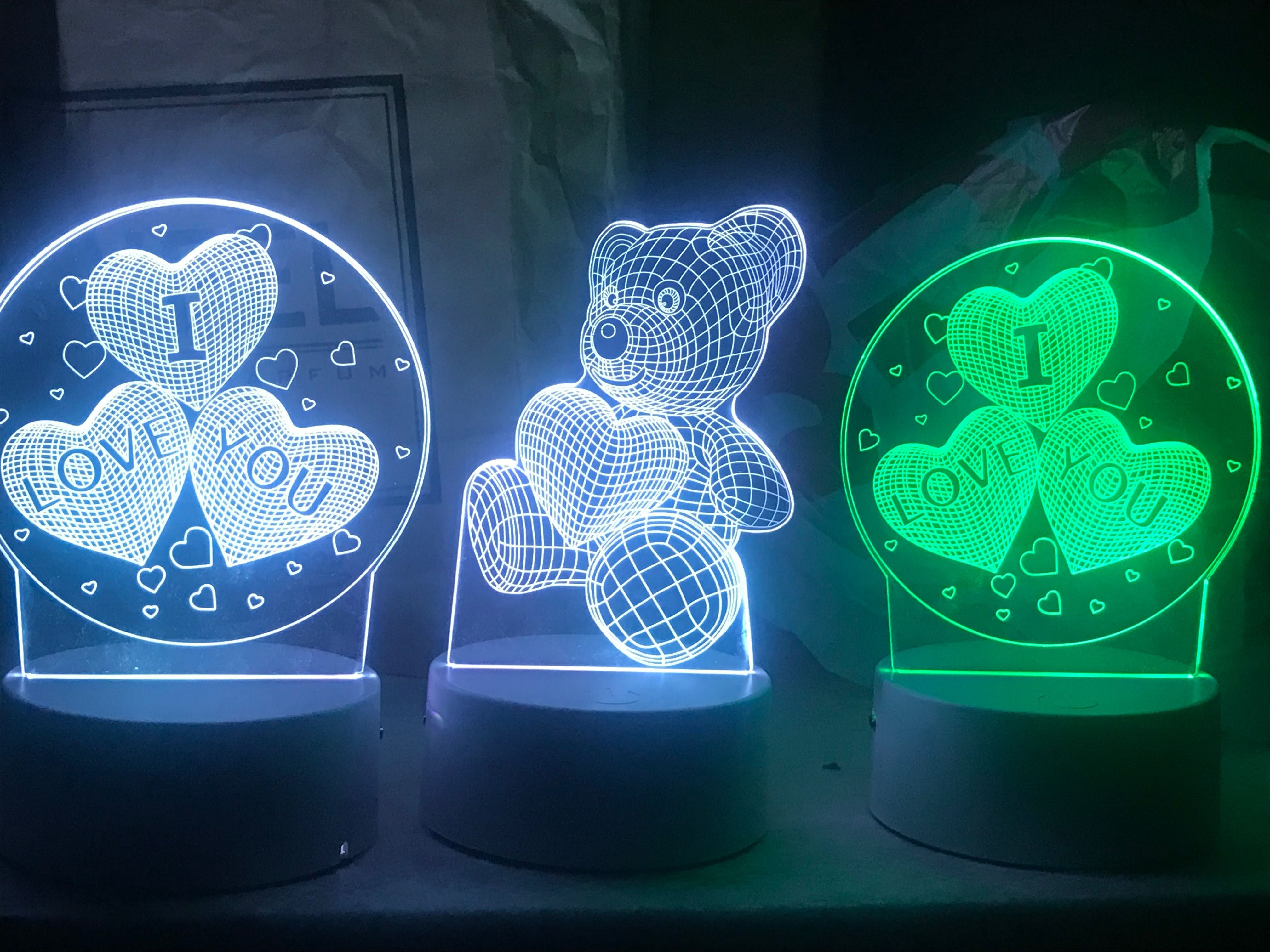3D подсветка лампа
