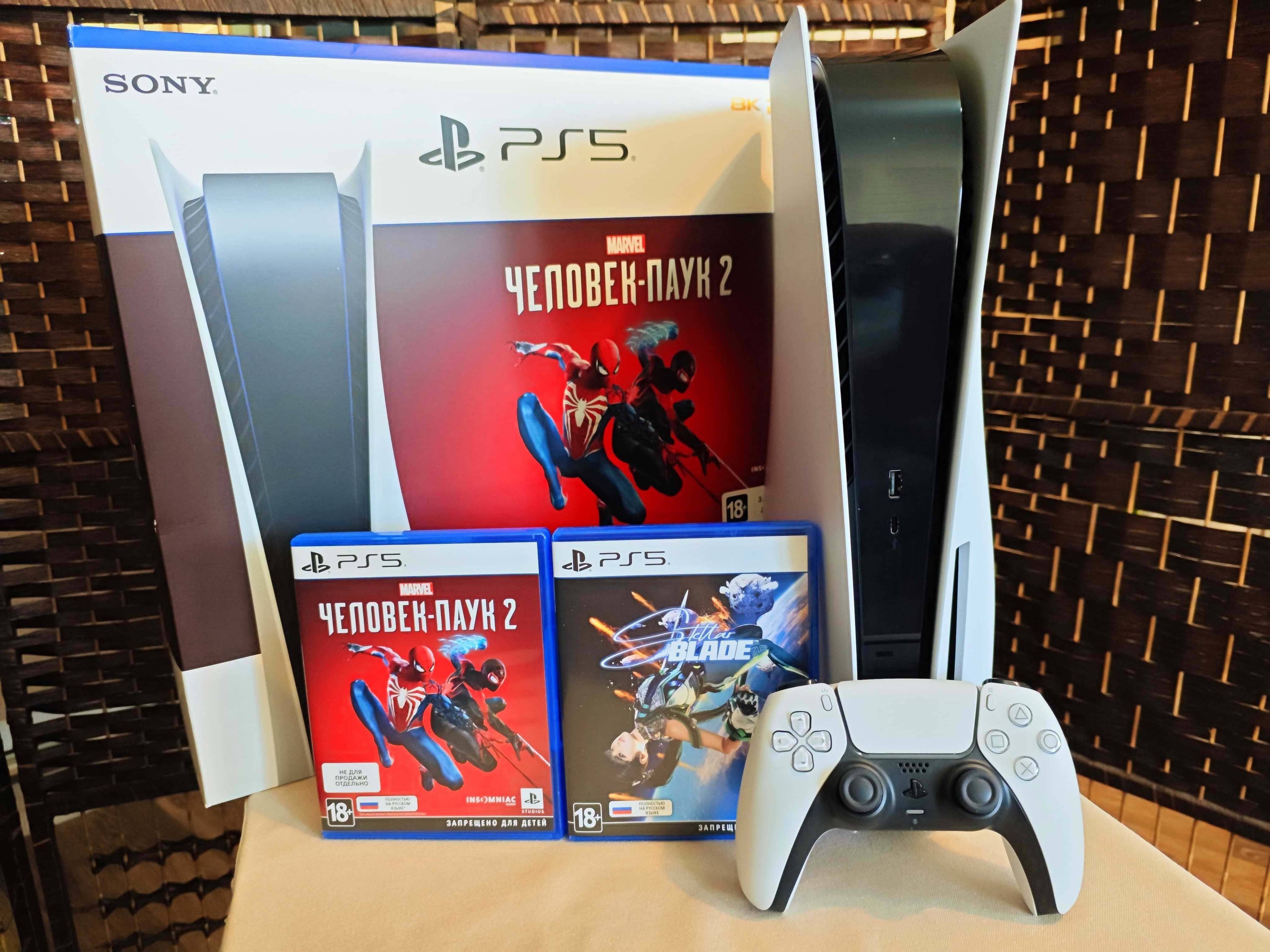 Продам Sony Playstation 5 c двумя играми