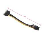 VGA питание переходник PCI_Express x16, Sata 15PIN --> 8PIN(6+2), 15cm