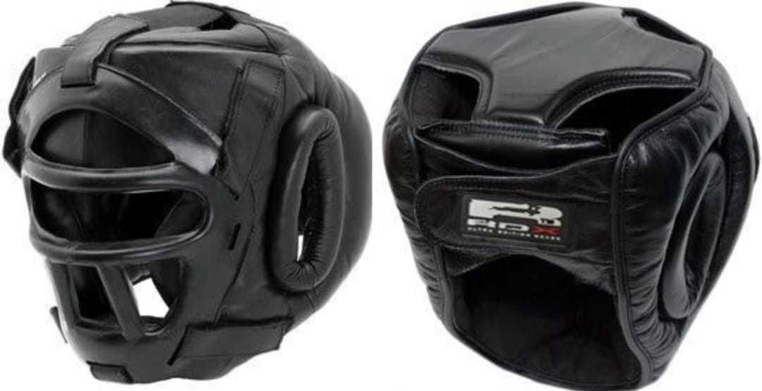 Фирменный RDX HGX T3 кожаный шлем для бокса, кикбоксинга итд.