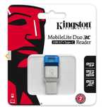 Карт-ридер Kingston microSDHC USB3.1+TypeC (FCR-ML3C)