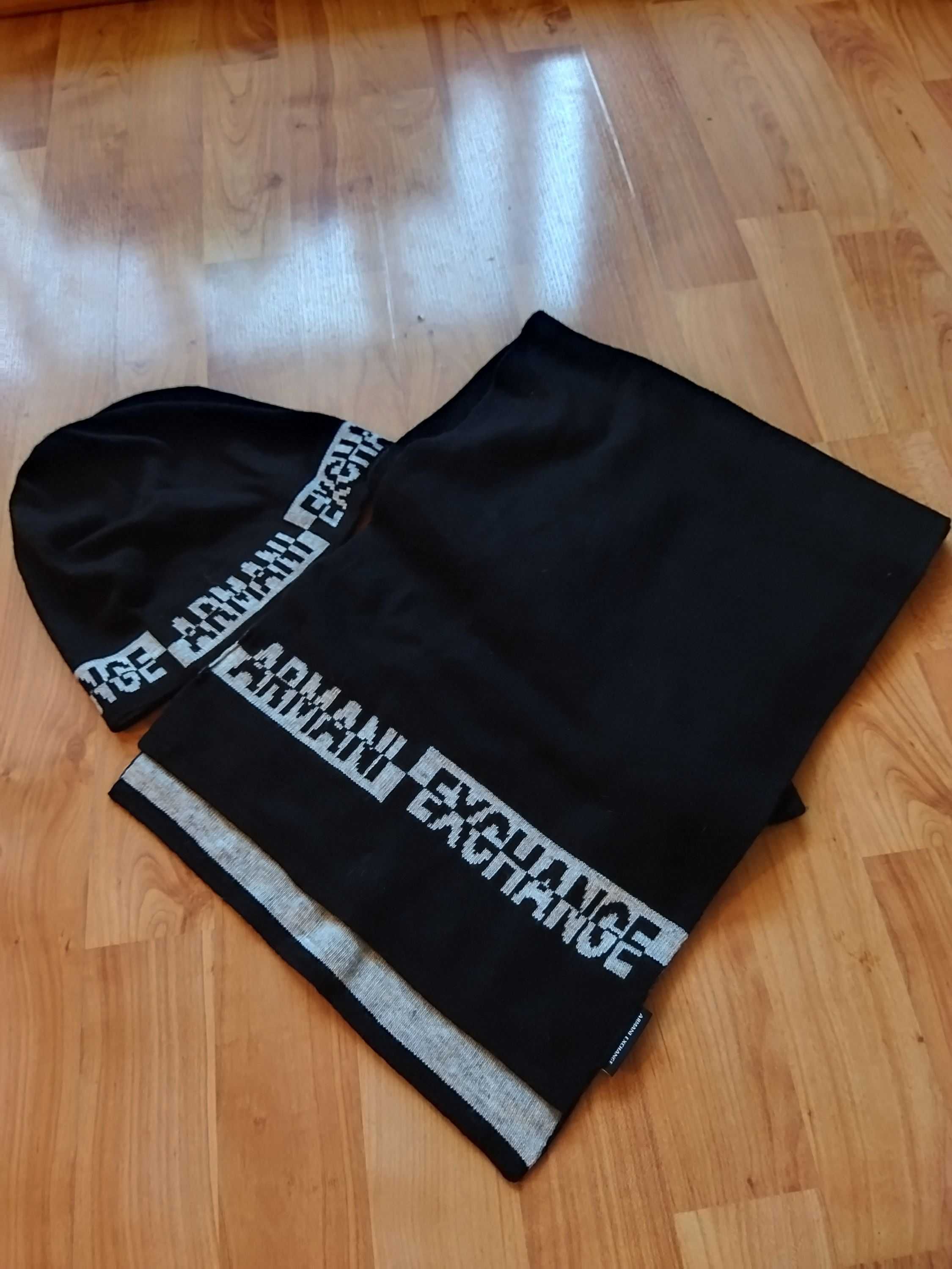 Комлект шапка+шарф Armani Exchange (Италия),оригинал,новый,унисекс.