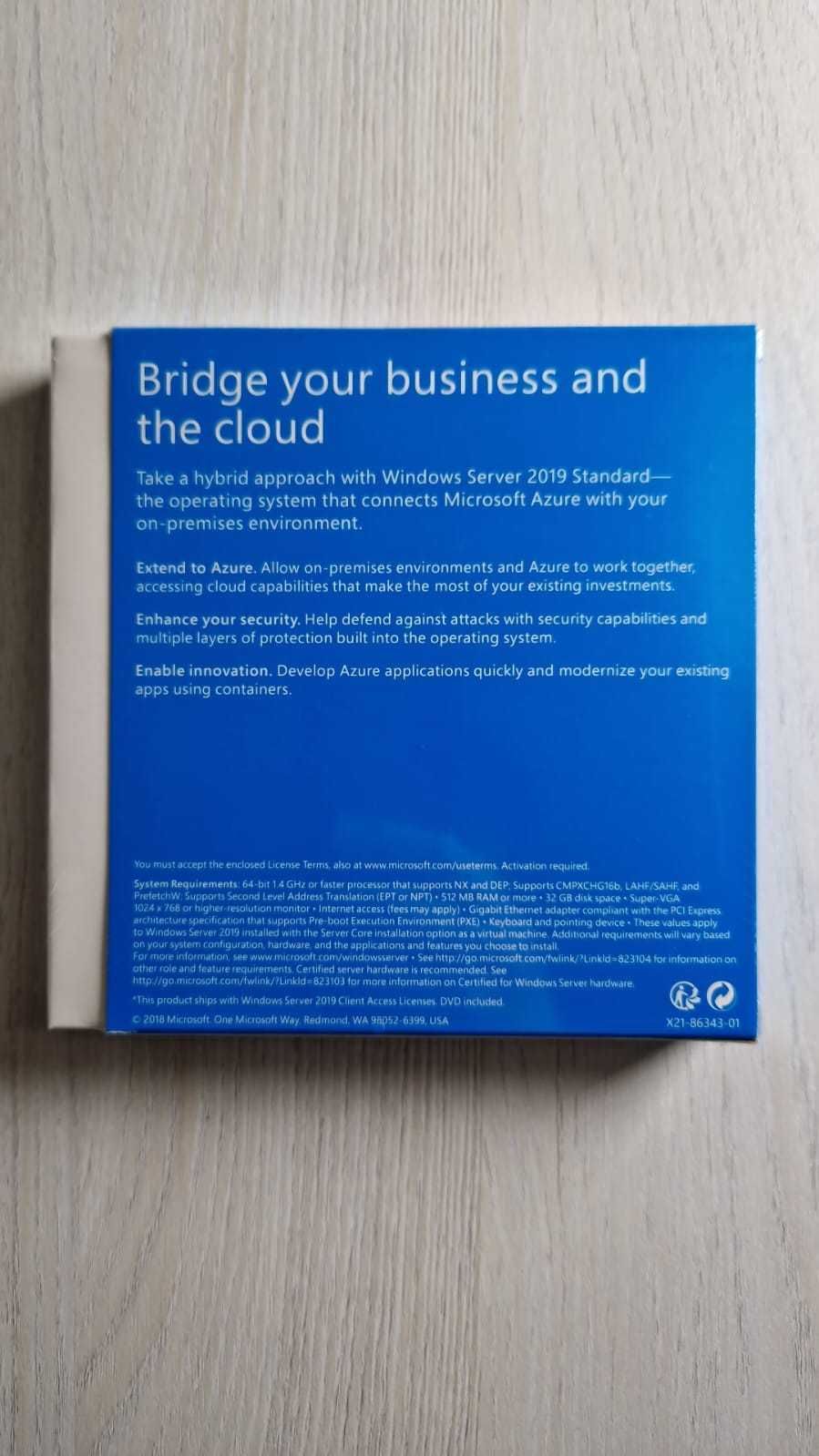 Новый выпуск Windows Server 2019, 2022 бессрочный