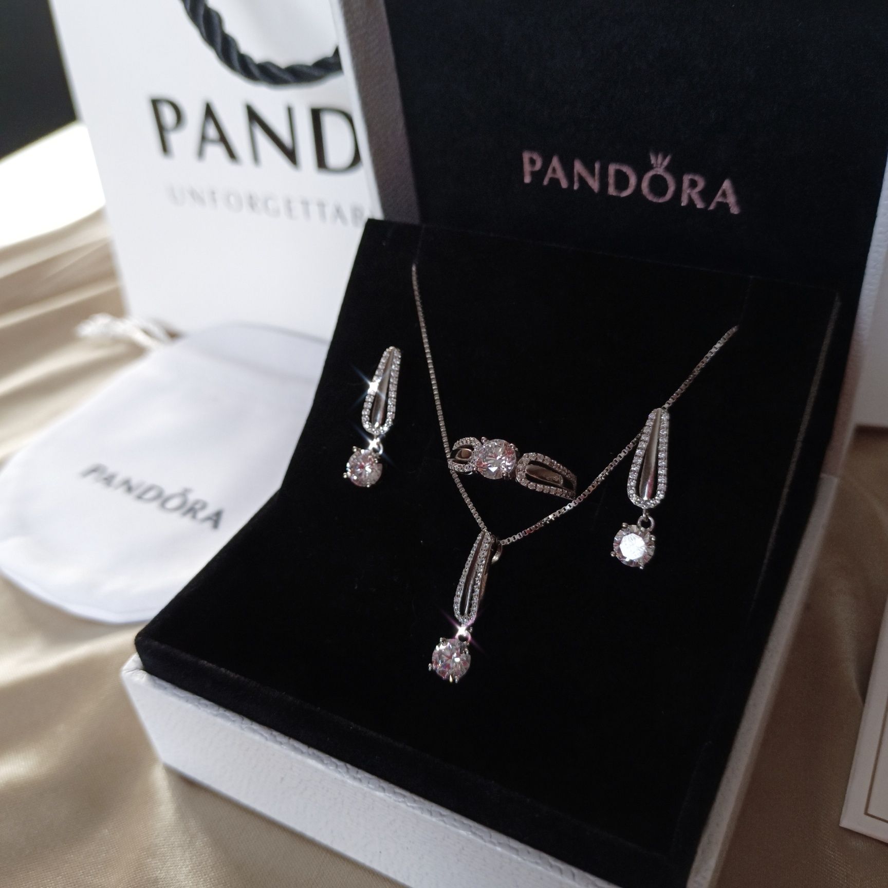 Серебряный набор Пандора, скидка 50%