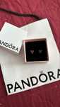 серьги pandora красные сердечки