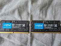 Две оперативных памяти ОЗУ по 16 ГБ Crucial 4800 mhz для ноутбука