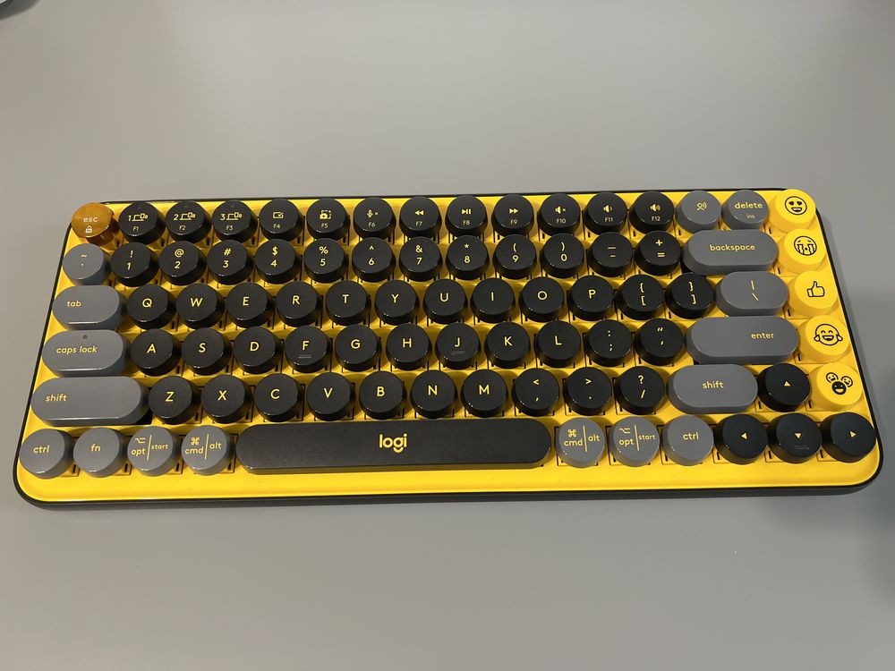 Клавиатура беспроводная USB/BT Logitech POP Keys, Yellow
