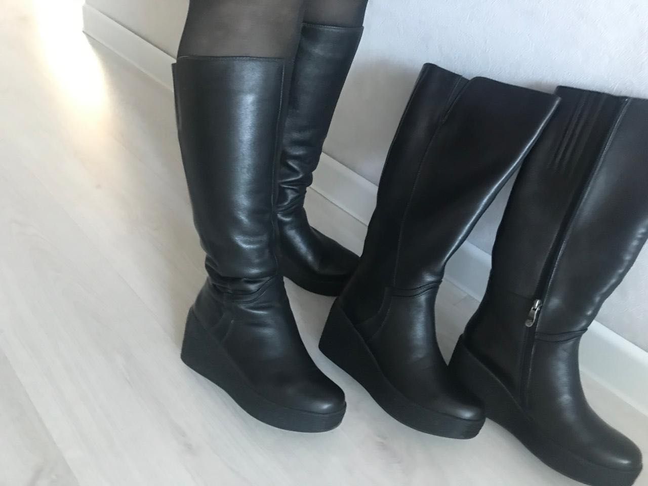 Сапоги зимние, новые, 38 р, натур кожа, теплые, удобные