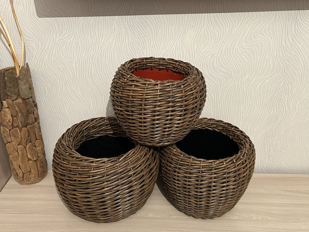 Кашпо из ротанга