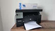 Принтер HP чёрно-белая печать, плюс новый картридж