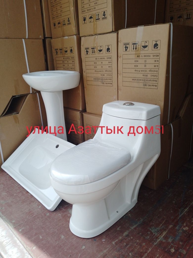 Улица Азаттык дом51 Продам НОВЫЕ  раковины , умывальники  , мойки