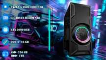 Gaming Ryzen 5 2600_RAM 16GB DDR4_RTX3060 8GB_SSD 256GB_HDD 1TB