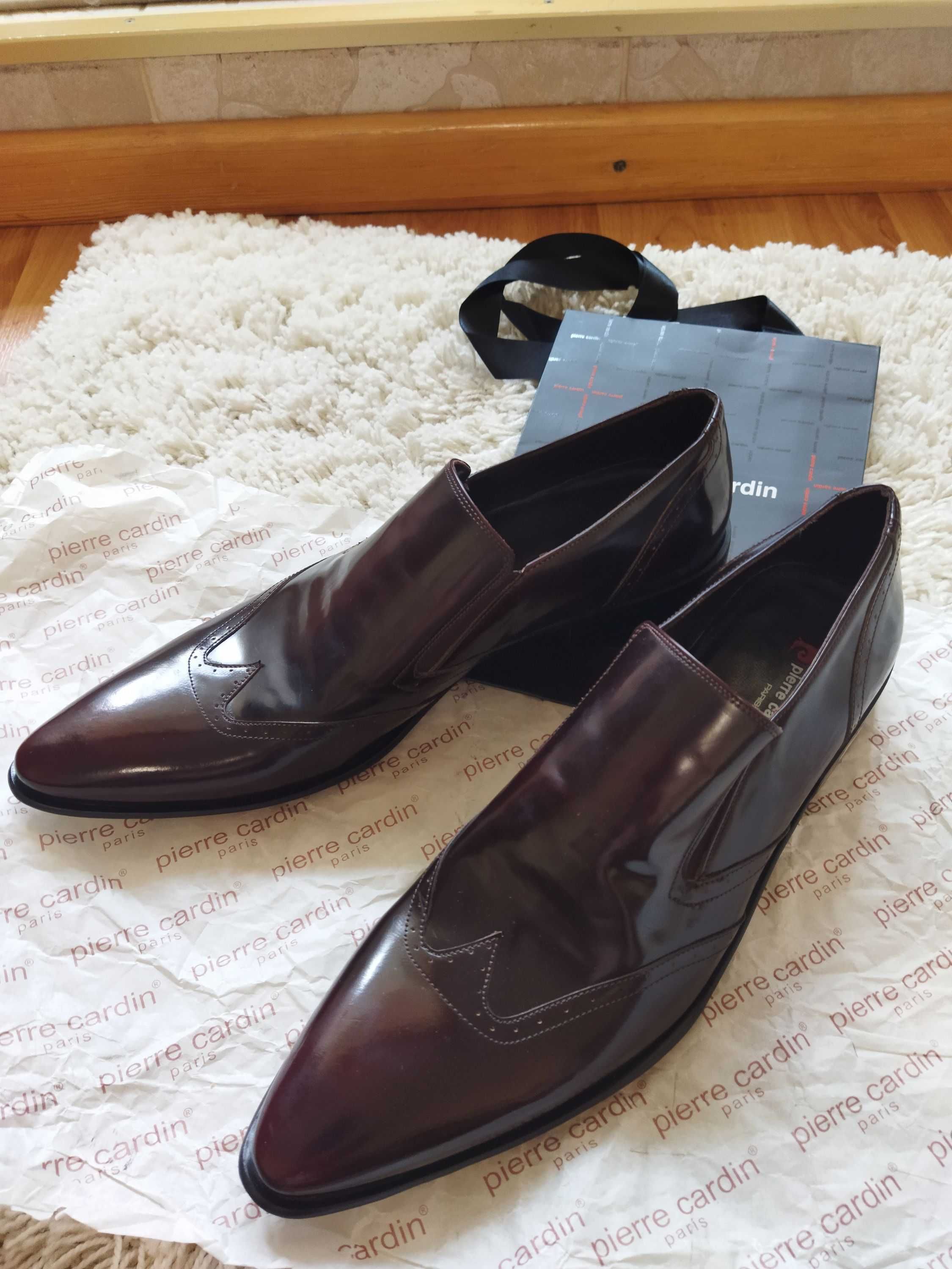 Туфли модельные Pierre Cardin (Франция),кожа,оригинал,новые,р-р 40