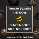 1гб-100тг билайн
